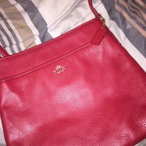 Coach red handbag